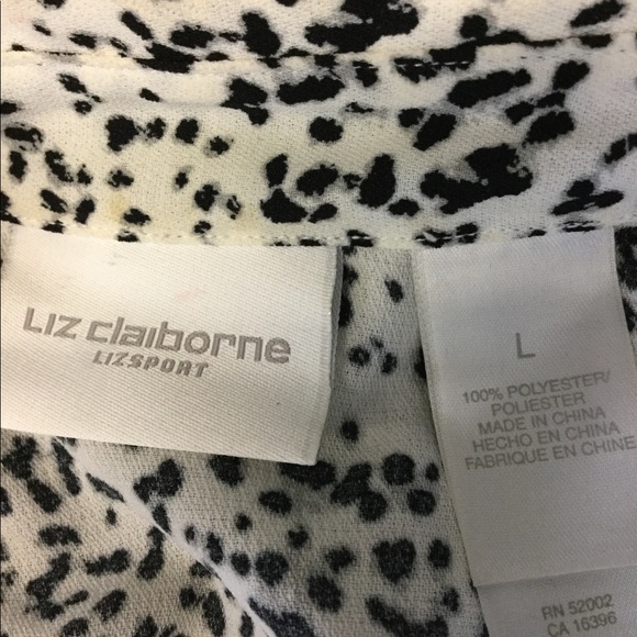Liz Claiborne Designer animal Print blouse (B-61) - Picture 4 of 4